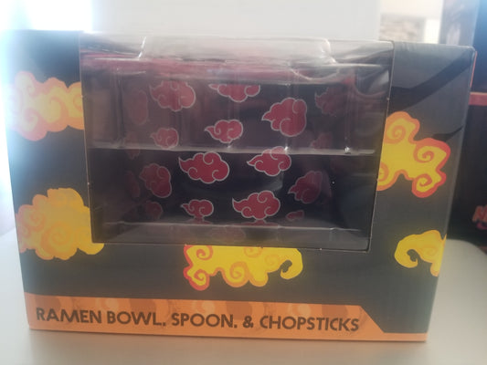 Naruto Ramen Bowl set Akatsuki Clouds